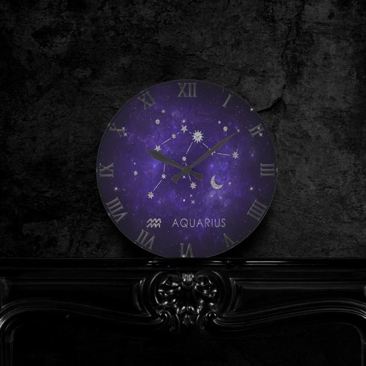 Paars Aquarius Zodiac | Astrologie Horoscope Ronde Klok