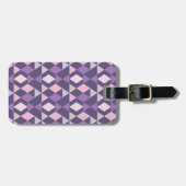 Paars Arabisch geometrisch patroon Bagagelabel (Voorkant horizontaal)
