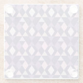 Paars Arabisch geometrisch patroon Glazen Onderzetter (Achterkant)