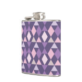 Paars Arabisch geometrisch patroon Heupfles (Links)