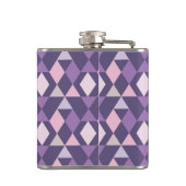 Paars Arabisch geometrisch patroon Heupfles (Achterkant)