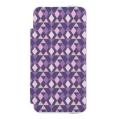 Paars Arabisch geometrisch patroon Incipio iPhone Portemonnee Hoesje (Voorkant Agenda)