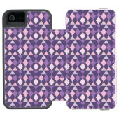 Paars Arabisch geometrisch patroon Incipio iPhone Portemonnee Hoesje (Agenda Open)