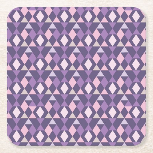 Paars Arabisch geometrisch patroon Kartonnen Onderzetters (Voorkant)