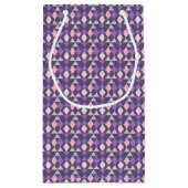 Paars Arabisch geometrisch patroon Klein Cadeauzakje (Achterkant)