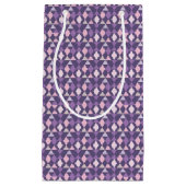 Paars Arabisch geometrisch patroon Klein Cadeauzakje (Voorkant)