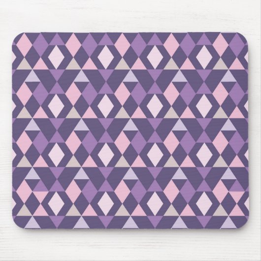 Paars Arabisch geometrisch patroon Muismat (Voorkant)