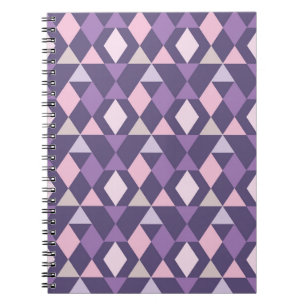 Paars Arabisch geometrisch patroon Notitieboek