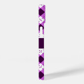 Paars Argyle Monogram Case-Mate iPhone Case (Achterkant / Rechts)
