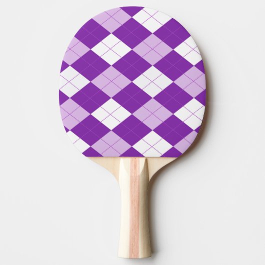 Paars Argyle Pattern Tafeltennisbatje (Voorkant)