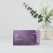 Paars Art Deco  Visitekaartje (Staand voorkant)