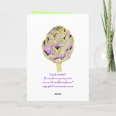 Paars Artichoke Card Kaart (Achterkant)