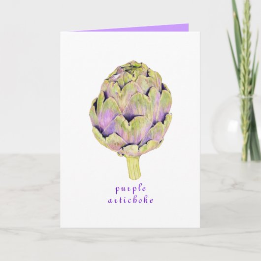 Paars Artichoke Card Kaart (Voorkant)