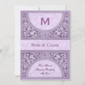 Paars artikel Deco Wedding Metallic Paper V322 Kaart (Achterkant)