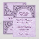 Paars artikel Deco Wedding Metallic Paper V322 Kaart (Voorkant / Achterkant)