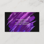 Paars artistiek geschilderd Visitekaartje (Achterkant)