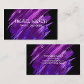 Paars artistiek geschilderd Visitekaartje (Voorkant / Achterkant)