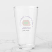 Paars atletiekteam aangepast hardlopen op de midde glas (Achterkant)