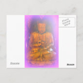 paars aura buddha briefkaart (Achterkant)