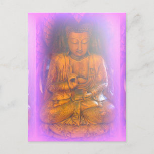 paars aura buddha briefkaart