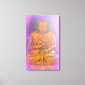 paars aura buddha verpakt doek canvas afdruk (Voorkant)