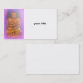 paars aura buddha visitekaartje (Voorkant / Achterkant)