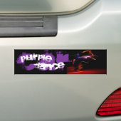 paars autodans bumper sticker (Op auto)