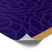 Paars-Aziatische Arabische gouden grens Mehndi Poster (Hoek)