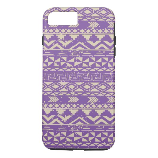 Paars Aztec Pattern Case-Mate iPhone Case (Achterkant)