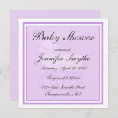 Paars Baby Baby shower Kaart (Voorkant / Achterkant)