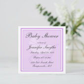 Paars Baby Baby shower Kaart (Staand voorkant)