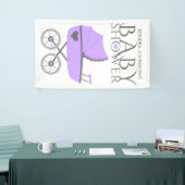 Paars Baby Baby shower Spandoek (Beurs)
