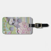 Paars Baby Bunny Tear Beer Bagagelabel (Voorkant horizontaal)