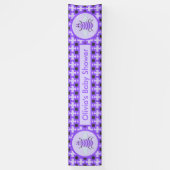 Paars Baby Genderneutraal Baby shower Spandoek (Verticaal)