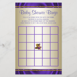Paars Baby shower Bingo Girl Baby shower Games