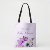  Paars Baby shower Canvas tas (Voorkant)