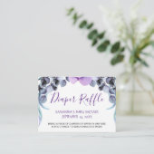  Paars Baby shower Informatiekaartje (Staand voorkant)