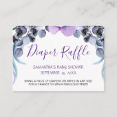  Paars Baby shower Informatiekaartje (Voorkant)