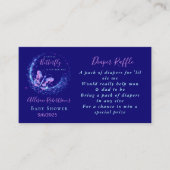 Paars Baby shower met reservevlinder Informatiekaartje (Voorkant)
