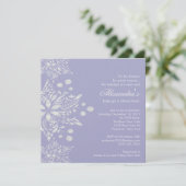 Paars Baby shower Uitnodiging Wintersneeuwvlokken (Staand voorkant)