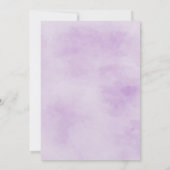 Paars Baby shower van de Floral van de lente Kaart (Achterkant)