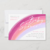 Paars Baby shower van gebrande deegwaren Kaart (Voorkant)