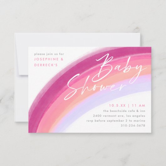 Paars Baby shower van gebrande deegwaren Kaart (Voorkant)