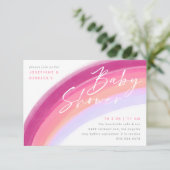 Paars Baby shower van gebrande deegwaren Kaart (Staand voorkant)