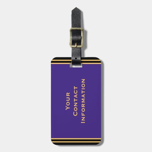 Paars Bagagelabel (Voorkant verticaal)