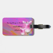 Paars Bagagelabel Chihuahua (Achterkant horizontaal)