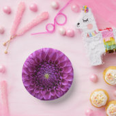 Paars Ball Dahlia Floral Papieren Kommen (Feest)