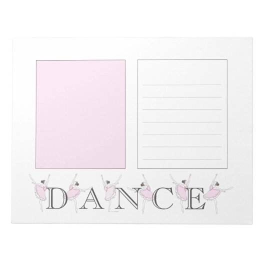 Paars Ballerina Dance Lond Paars Notitieblok (Voorkant)