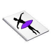Paars Ballet Dancer Ballerina Dance Teacher Gift Notitieboek (Rechterzijde)