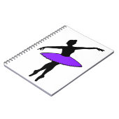 Paars Ballet Dancer Ballerina Dance Teacher Gift Notitieboek (Linkerzijde)